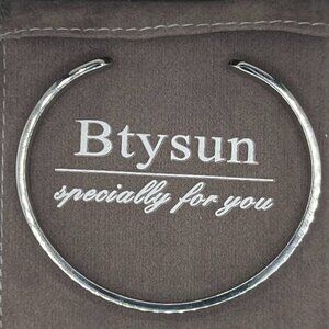 BTYSUN silver cuff bracelet